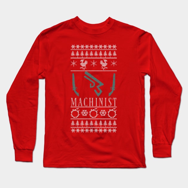 Final Fantasy XIV Machinist Ugly Christmas Sweater Long Sleeve T-Shirt by TionneDawnstar